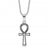 Piccola croce egiziana Ankh in argento con pendente della vita  IM#22155