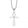 Colgante pequeño de cruz egipcia de Ankh con diamante de la vida  IM#22161