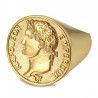 Anello Napoleone 1° 20 franchi Acciaio inossidabile Oro IM#22208