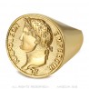 Anillo Napoleón 1º 20 francos Acero inoxidable Oro IM#22209
