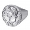 Ring Napoleon 1st 20 francs Stainless steel Silver IM#22215
