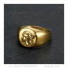 Corsica ring Moor's head small signet ring Stainless steel Gold IM#22224