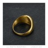 Anello della Corsica Testa di moro piccolo anello con sigillo Acciaio inossidabile Oro IM#22225