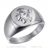 Corsica ring Moor's head small signet ring Stainless steel IM#22230