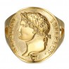 Ring Napoleon I. tailliert Herren Herren Edelstahl Gold IM#22236