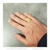 Ring Napoleon I. tailliert Herren Herren Edelstahl Gold IM#22240