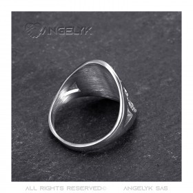 Anillo Napoleón I Acero inoxidable curvado para hombres IM#22246