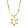 Small Pendant Necklace Woman Star of David Steel + String  IM#22267