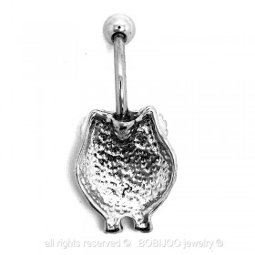 PIP0010 BOBIJOO Jewelry Piercing Ombelico In Acciaio Chirurgico Strass Gufo