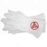 Guantes De La Masonería Bordado T-Pirámide-Real Arco Rojo Talla S M L  IM#22340