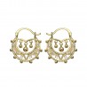 Savoyard Child Adult 25mm Diamond Creoles IM#22552