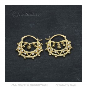 Creoles de diamante de 25 mm para niños de Saboya IM#22554