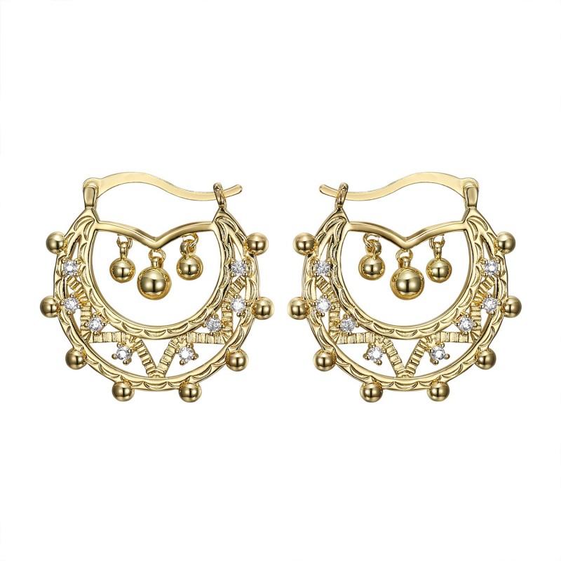 Adult Women's 35mm Diamond Hoop Earrings IM#22576