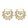 Pendientes de aro de diamante de 35 mm para mujeres adultas IM#22576