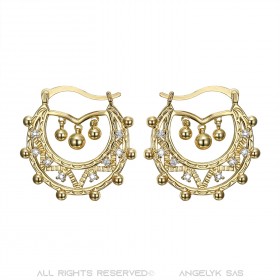 Adult Women's 35mm Diamond Hoop Earrings IM#22577