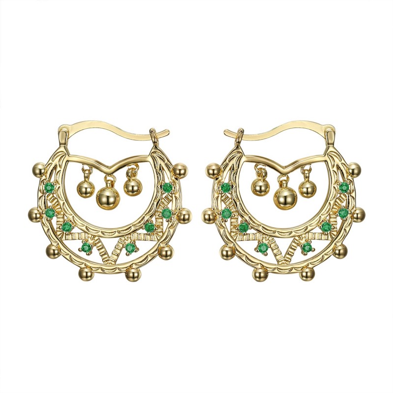Adult Women's 35mm Creoles Emerald Green IM#22588