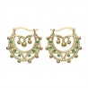Creoles para mujeres adultas 35mm Verde Esmeralda IM#22588