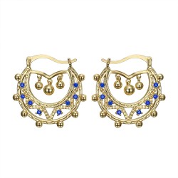 Creoles 35 mm da donna adulto blu zaffiro IM#22594