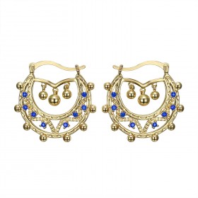 Adult Women's 35mm Creoles Sapphire Blue IM#22594