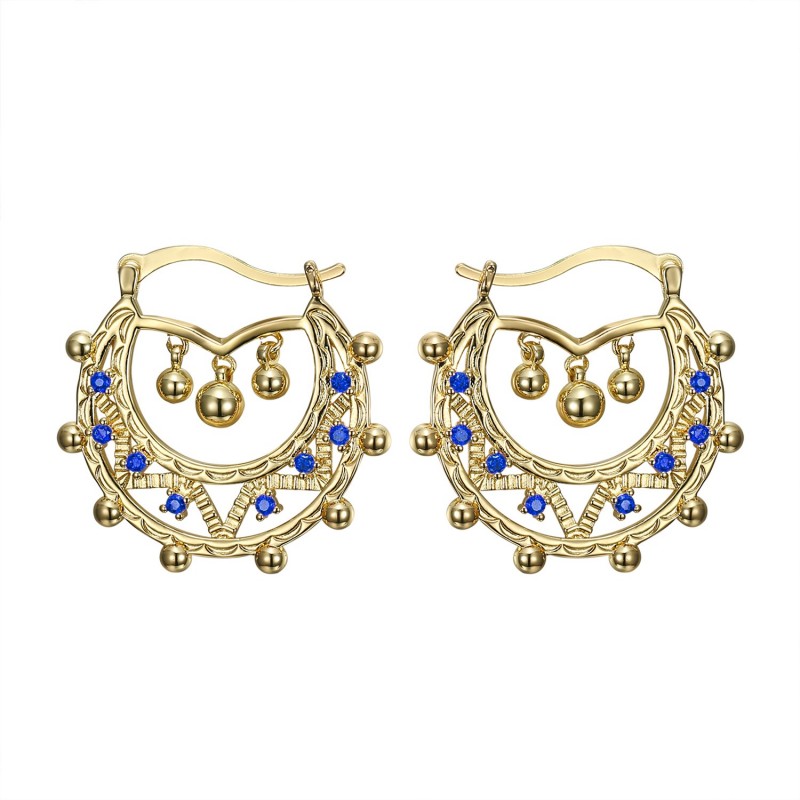 Adult Women's 35mm Creoles Sapphire Blue IM#22594