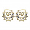 Creoles 35 mm da donna adulto blu zaffiro IM#22594