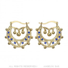 Creoles 35 mm da donna adulto blu zaffiro IM#22595