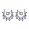 Creoles da 35 mm per adulti, blu zaffiro, argento IM#22648