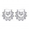 Orecchini a cerchio in argento con diamanti da 35 mm per donna adulta IM#22660