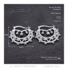 Pendientes de aro de diamante de plata de 35 mm para mujeres adultas IM#22663