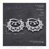 Adult Women's 35mm Silver Diamond Hoop Earrings IM#22663