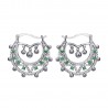 Creoles da 35 mm per adulti, verde smeraldo, argento IM#22666