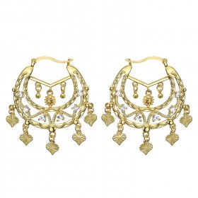 Niglo Women's Gitane Gold Diamond Savoyard Earrings IM#22682