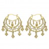 Niglo Women's Gitane Gold Diamond Savoyard Earrings IM#22682
