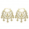 Niglo Pendientes de oro gitano con diamantes IM#22682