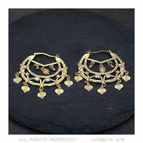 Niglo Women's Gitane Gold Diamond Savoyard Earrings IM#22684
