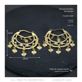 Niglo Orecchini savoiardi da donna in oro con diamanti IM#22685
