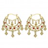 Boucles d'oreilles Savoyardes Niglo Femme Gitane Or Rubis  IM#22688