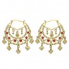Niglo Women's Gitane Ruby Gold Savoyard Earrings IM#22688