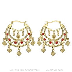 Niglo Orecchini savoiardi in oro rubino da donna IM#22689