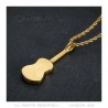 Pendentif Guitare Voyageur Gipsy Acier Plaqué Or + Chaîne  IM#22697