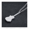 Gitarre Cutaway Gitano-Gitarrenanhänger Stahl Silber Diamant Halskette IM#22727