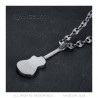 Pendentif Guitare pan coupé Gitan Grain de café Acier Argent Diamants  IM#22739