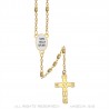 Chapelet Saint Benoît Acier inoxydable Or  IM#22744