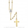 Rosary Sara Necklace Saintes-Maries-de-la-Mer Stainless steel Gold IM#22744