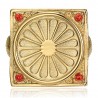 Bague Napoléon carrée Chevalière Louis Acier inoxydable Or    IM#22763