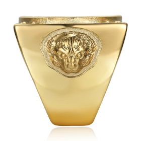 Bague Napoléon carrée Chevalière Louis Acier inoxydable Or    IM#22764