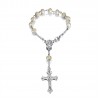 Silver car rosary and pearly pearls  IM#22813