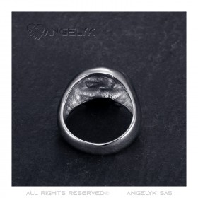 Biker Triker Anillo de la calavera de los hombres de acero inoxidable 316l   IM#22836