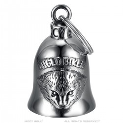 Motorradglocke Mocy Bell Igel Niglo Biker Edelstahl Silber IM#22846