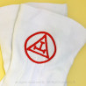 GAN0003 BOBIJOO Jewelry Gloves Freemasonry Embroidered T-Pyramid-Royal Arch Red One Size S M L